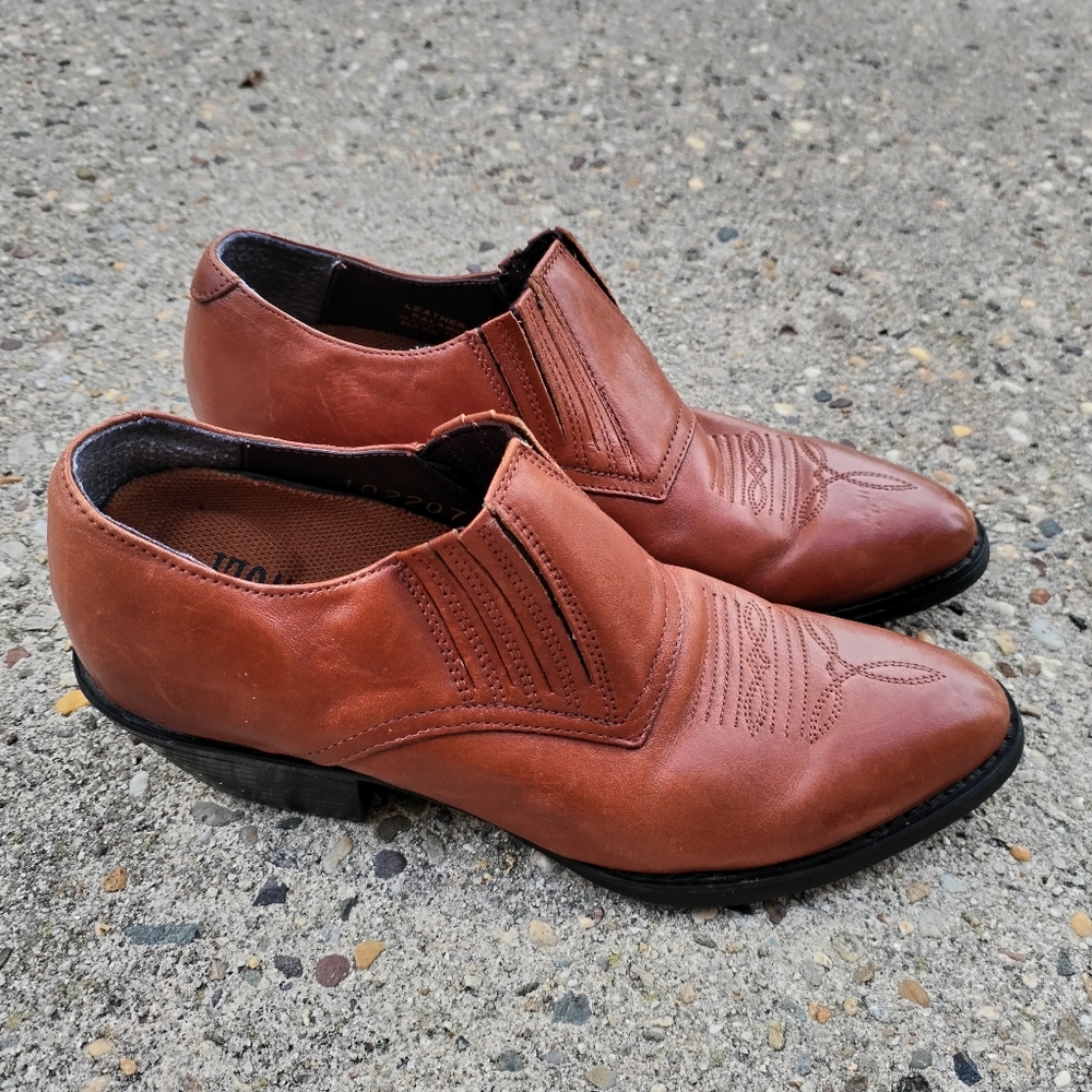 women's Brown Leather shoes vintage boots